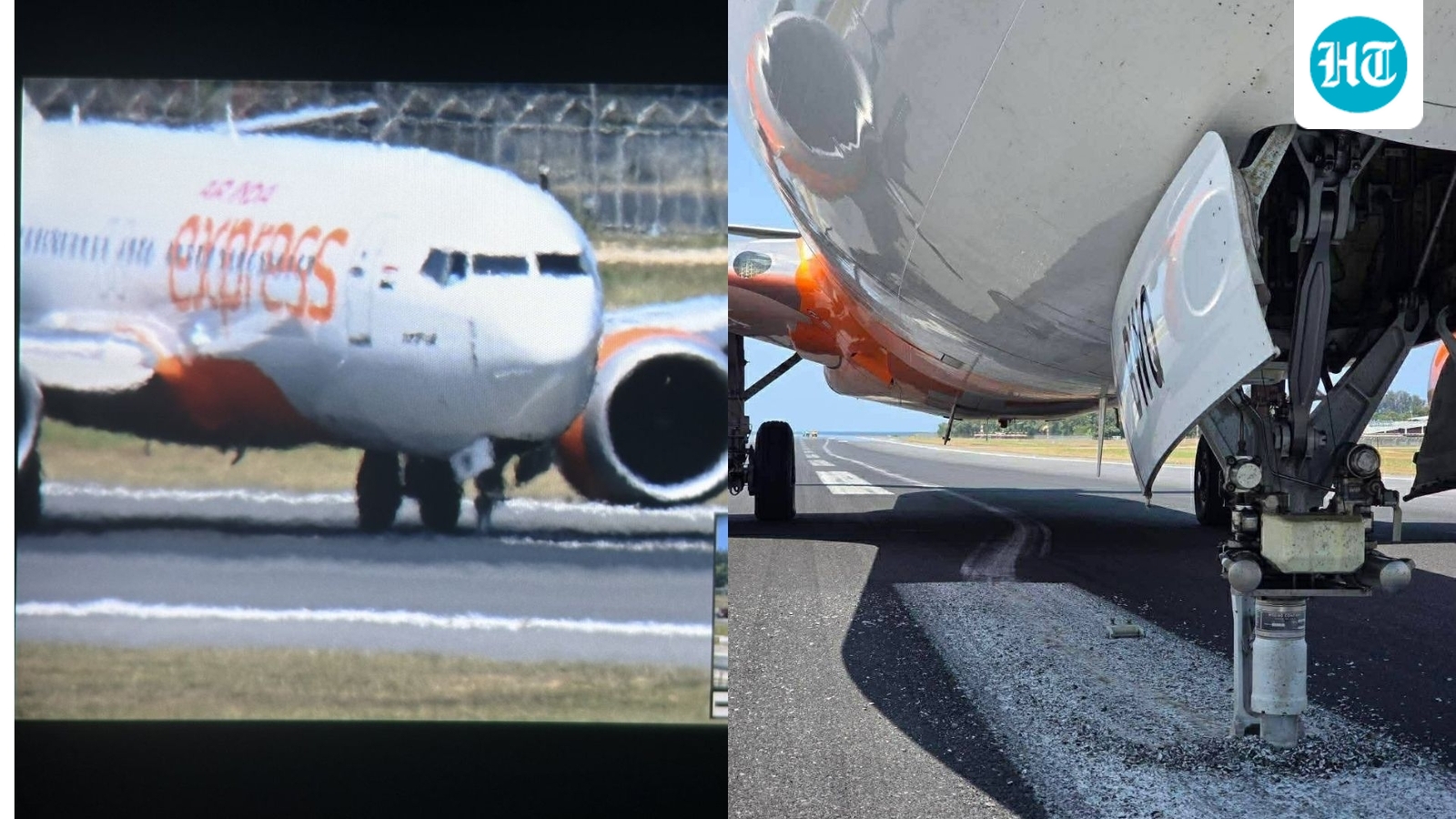 Air India Express flight loses its nose wheels after hard landing at Phuket airport