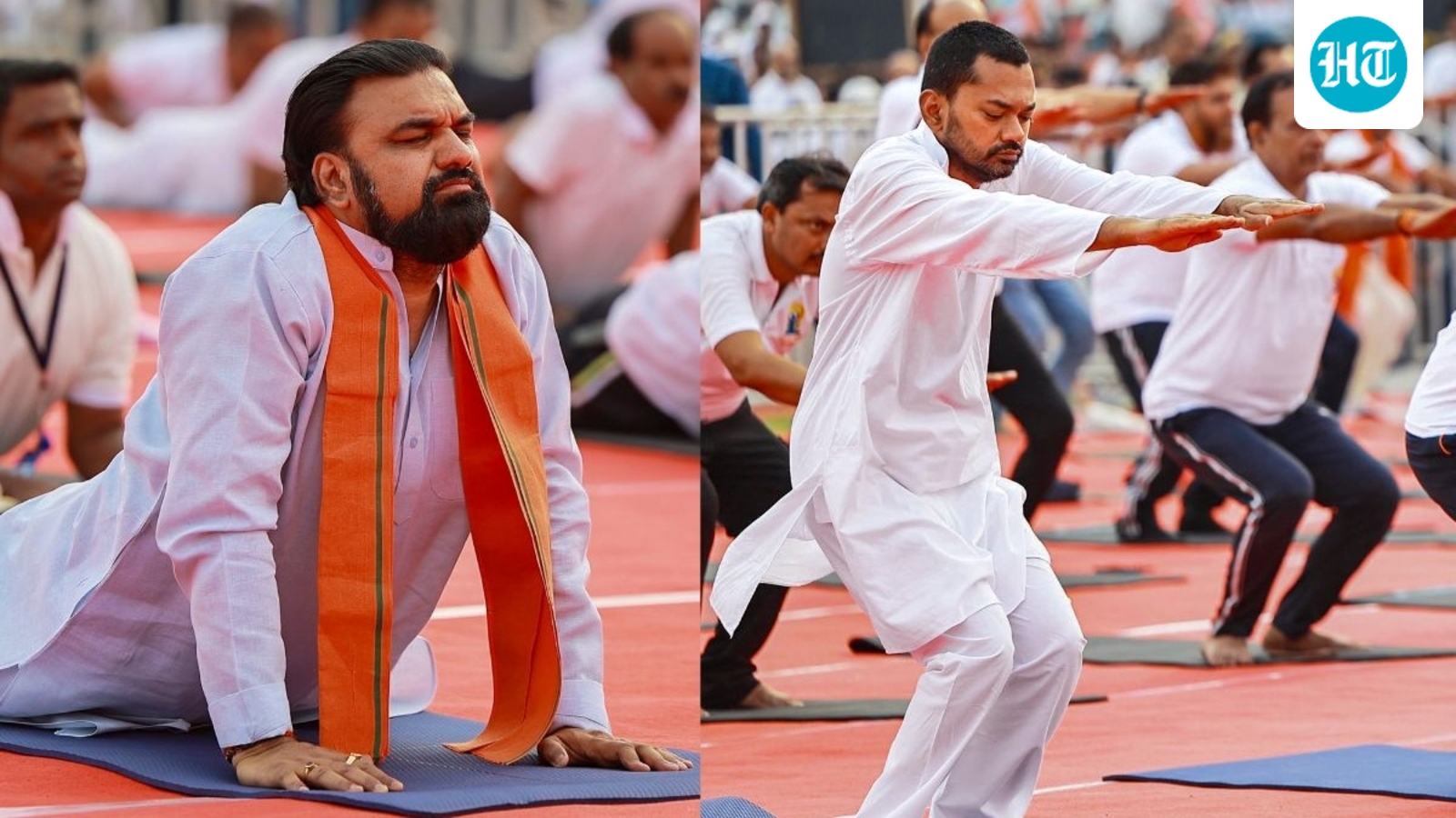 Bihar CM Samrat Choudhary, health minister Nishant Kumar participate in Yoga event in Patna: Video