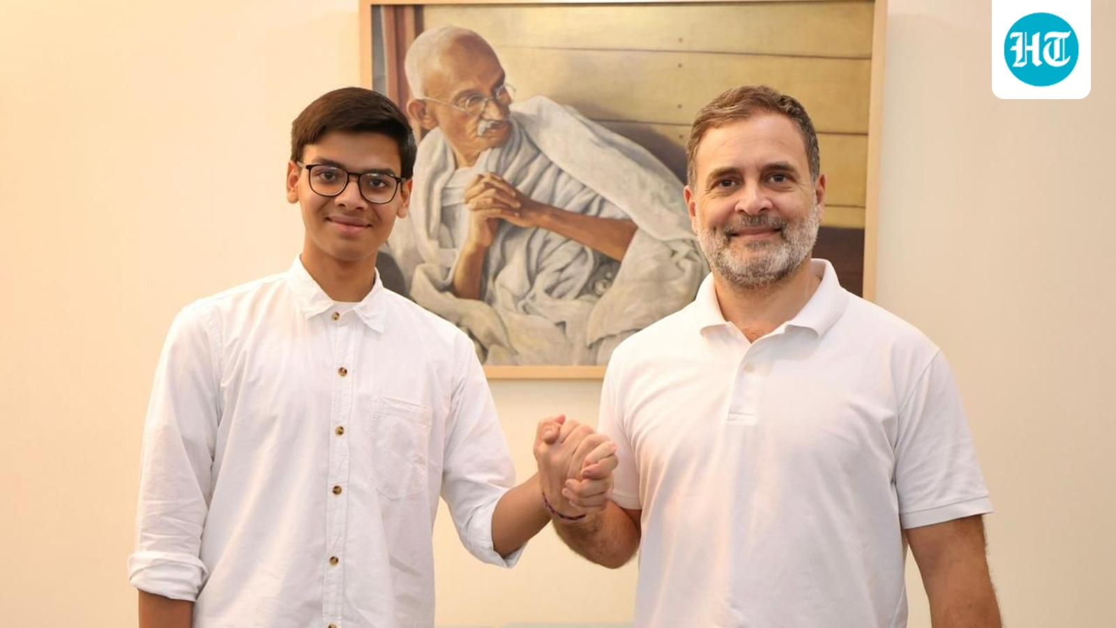 'Tender Investigator': Rahul meets teen whistleblower Sarthak as govt finally acts on CBSE amid paper-checking scandal