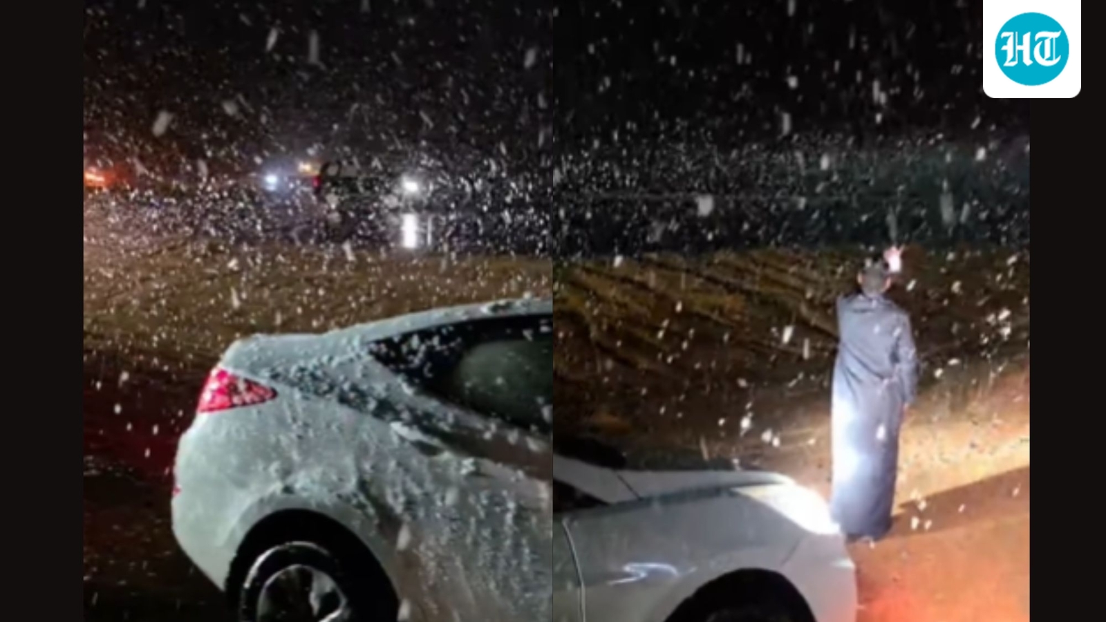 Watch: Snowfall in Saudi Arabia turns desert white, internet asks 'Is this AI?'