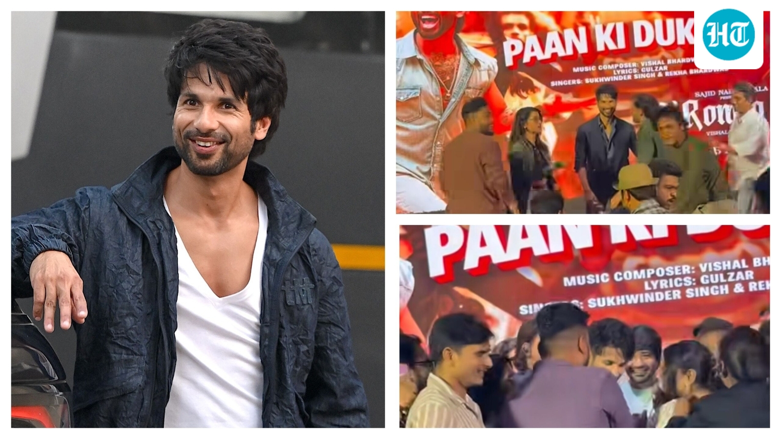 Shahid Kapoor mobbed by fans on stage at O Romeo song launch event, forced to exit