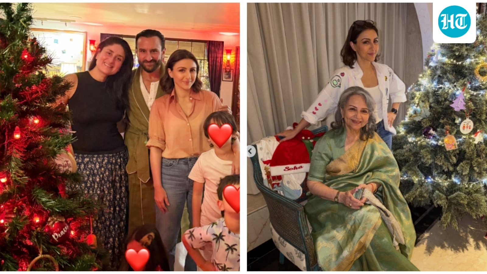 Kareena Kapoor, Saif Ali Khan kick off Christmas preparations with Soha Ali Khan; decorate tree with Taimur, Jeh. Pics