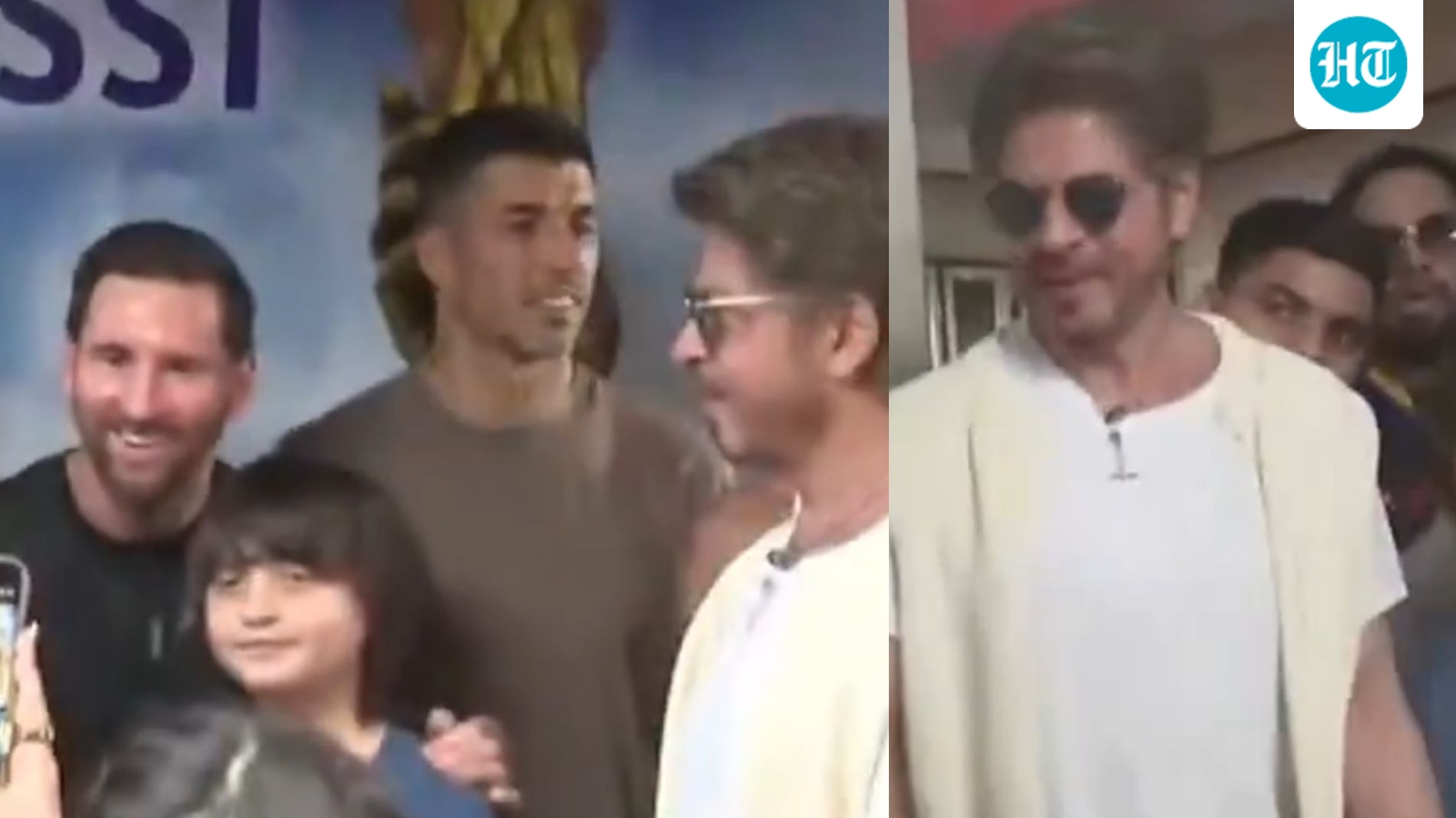 ‘King’ meets ‘God’: Shah Rukh Khan greets Lionel Messi, shares warm handshake, poses for photos amid loud cheers