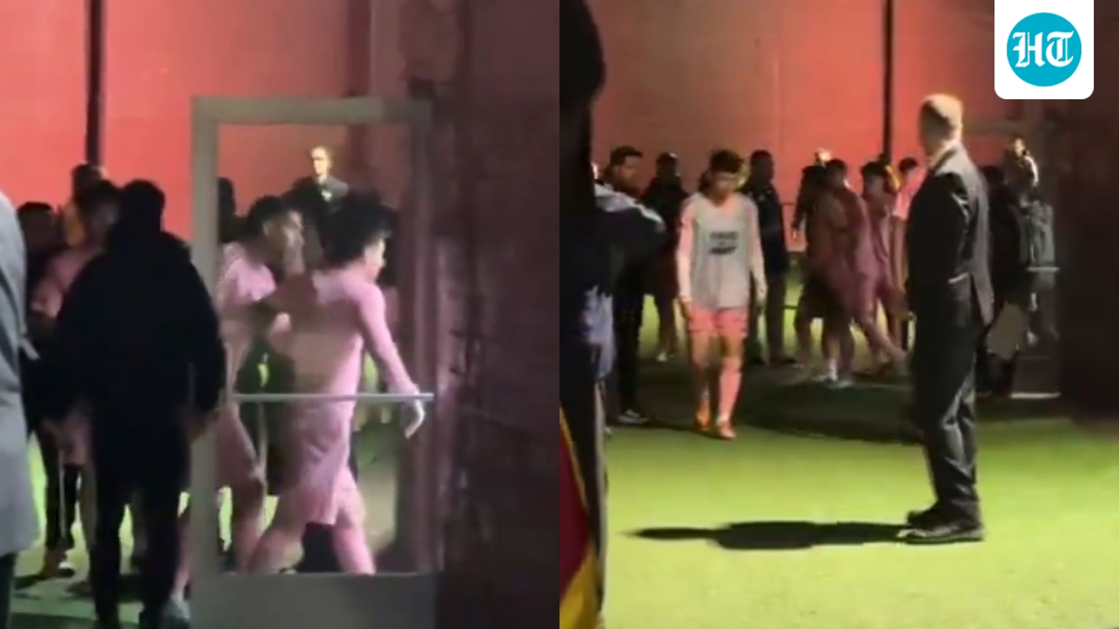 Furious Lionel Messi stopped by Luis Suarez from confronting officials after nightmare start of season