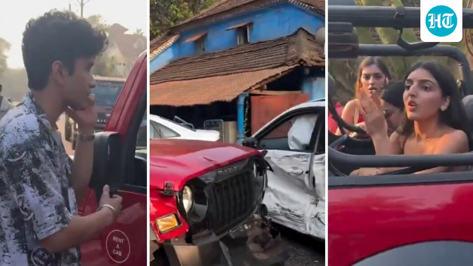 'Papa crash ho gaya': Tourist heard on call after Thar rams i20 in Goa | Watch