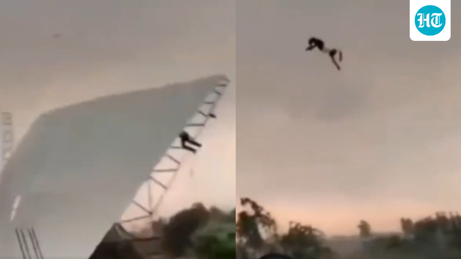 Bareilly man holding tin shed lifted nearly 50 feet in air as strong winds lash UP: Video