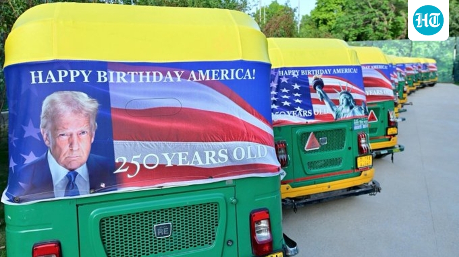 US envoy kicks off Independence Day celebrations with autos featuring Trump's photo in Delhi