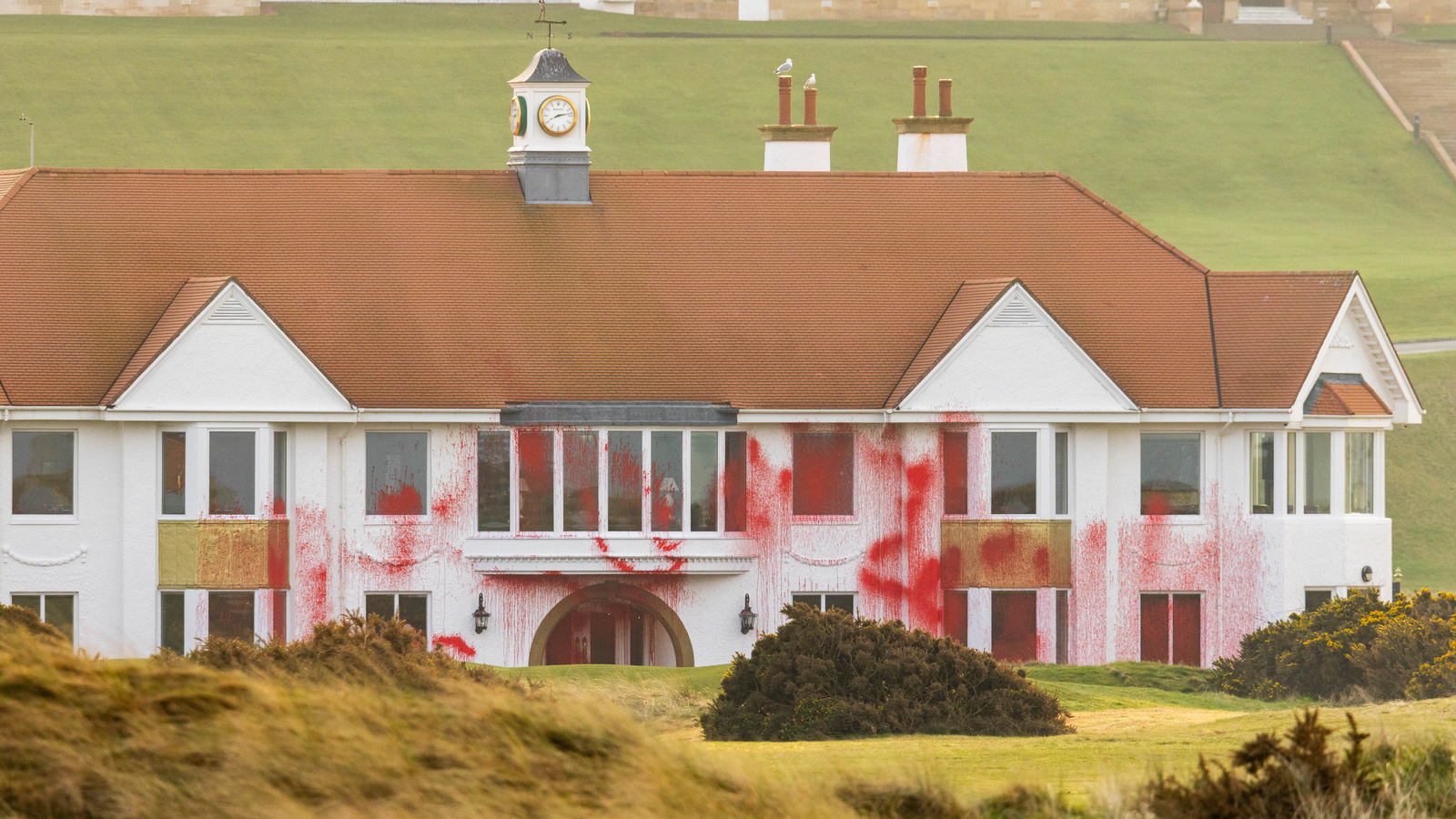 Man, woman arrested over damage to Donald Trump’s Scottish golf courses