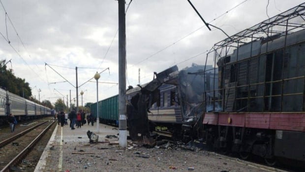 Russian strike hits passenger train in Ukraine, injuring at least 30 people