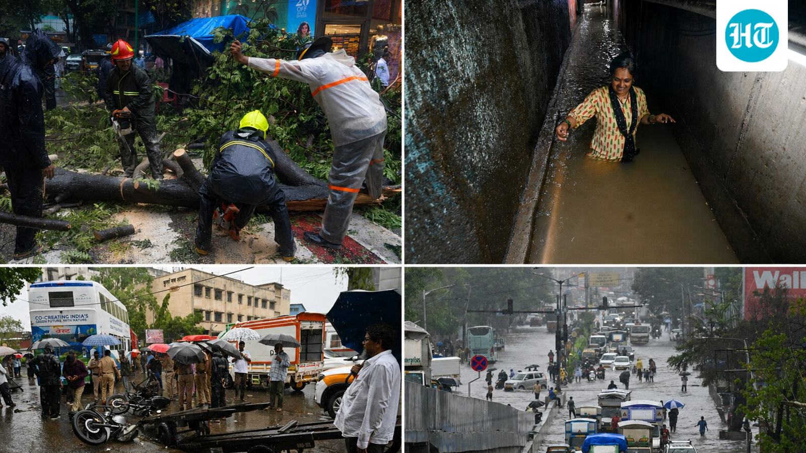 Mumbai rain LIVE: Heavy rain lashes city; uprooted trees, potholes trigger traffic jams