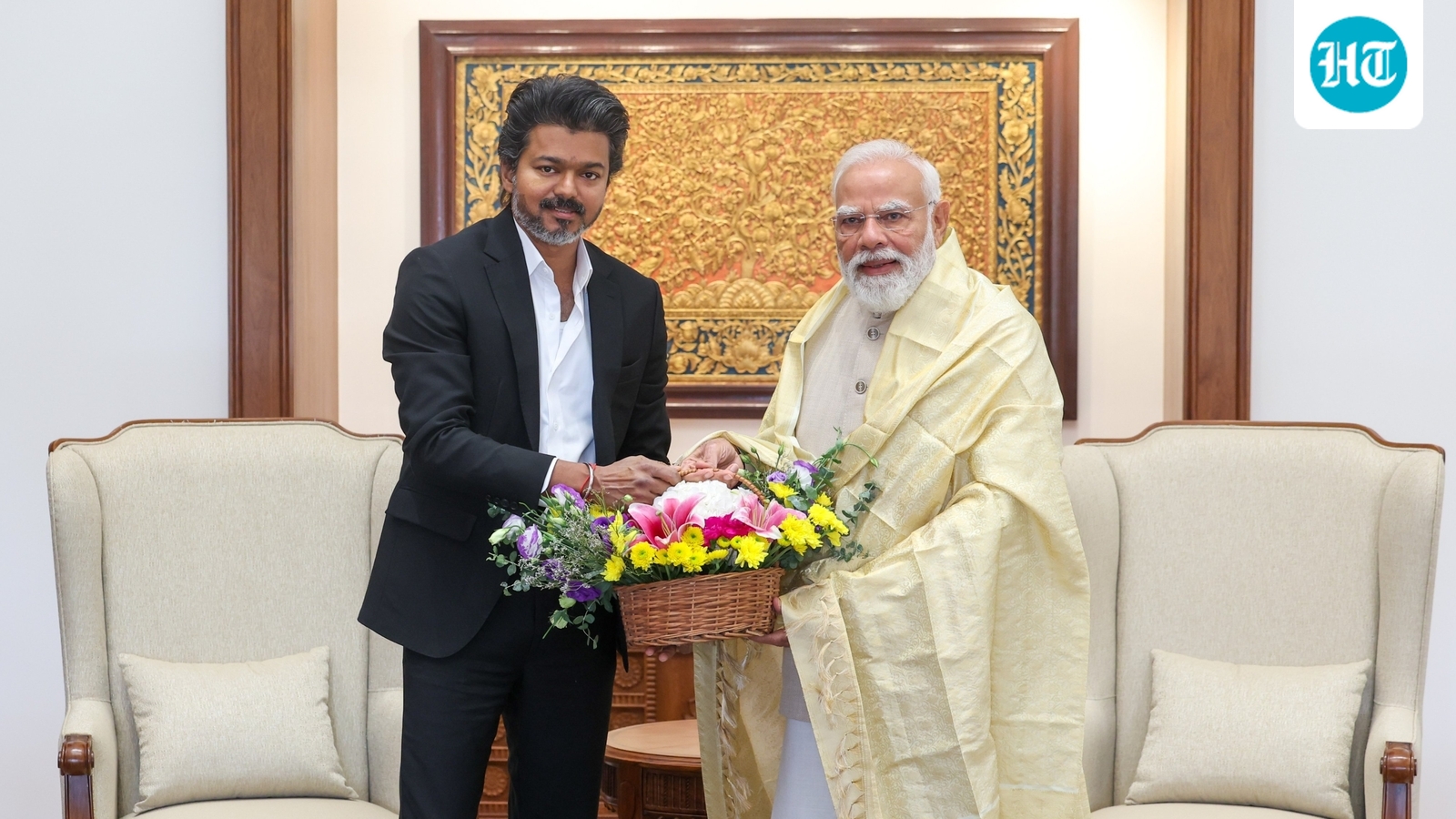 Vijay meets PM Modi in first official visit to Delhi as Tamil Nadu CM
