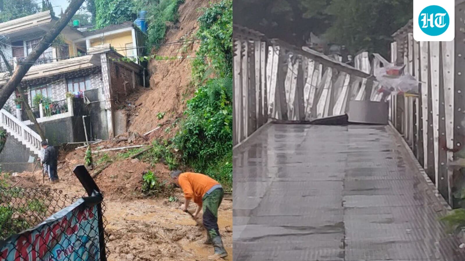Heavy rain, landslides hit West Bengal's Darjeeling: Several dead, iron bridge collapses