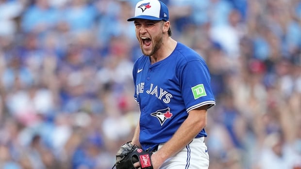 Yesavage sets Blue Jays mark, striking out 11 in MLB playoff debut to key rout of Yankees