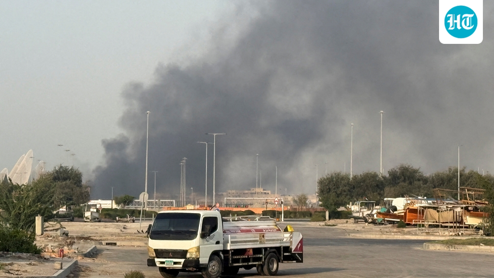 Scary videos from Abu Dhabi's Al Salam base, Zayed Port emerge amid Iran strikes; UAE's oil platform hit - Watch